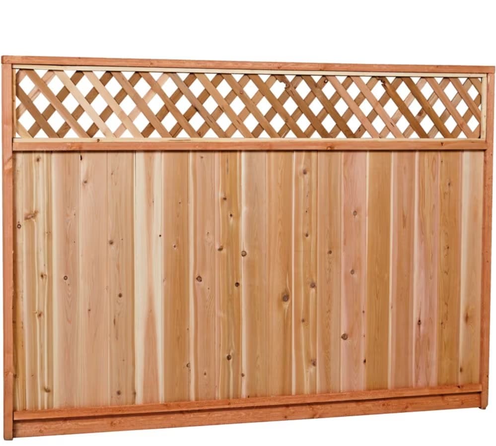 Cedar lattice fence product photo